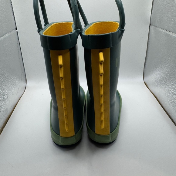 Target Toddler Size 5 Boys Blue Green and Yellow Dinosaur Rain Boots Rainboots - Picture 4 of 9